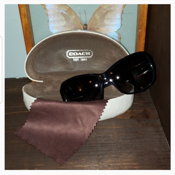 Coach Nina (5494) Black Sunglasses Cloth & Case - Picture 1 of 5